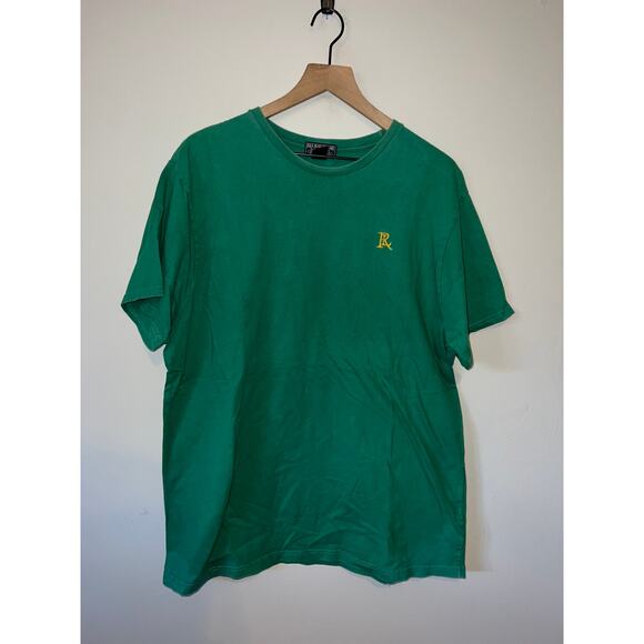 Y2K Polo Jeans Shirt Company Quality Denim Goods Green Tee 2000s XL X-Large - Picture 1 of 7